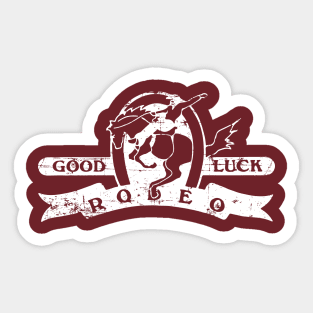 Good Luck Rodeo Lewisville Texas White Sticker